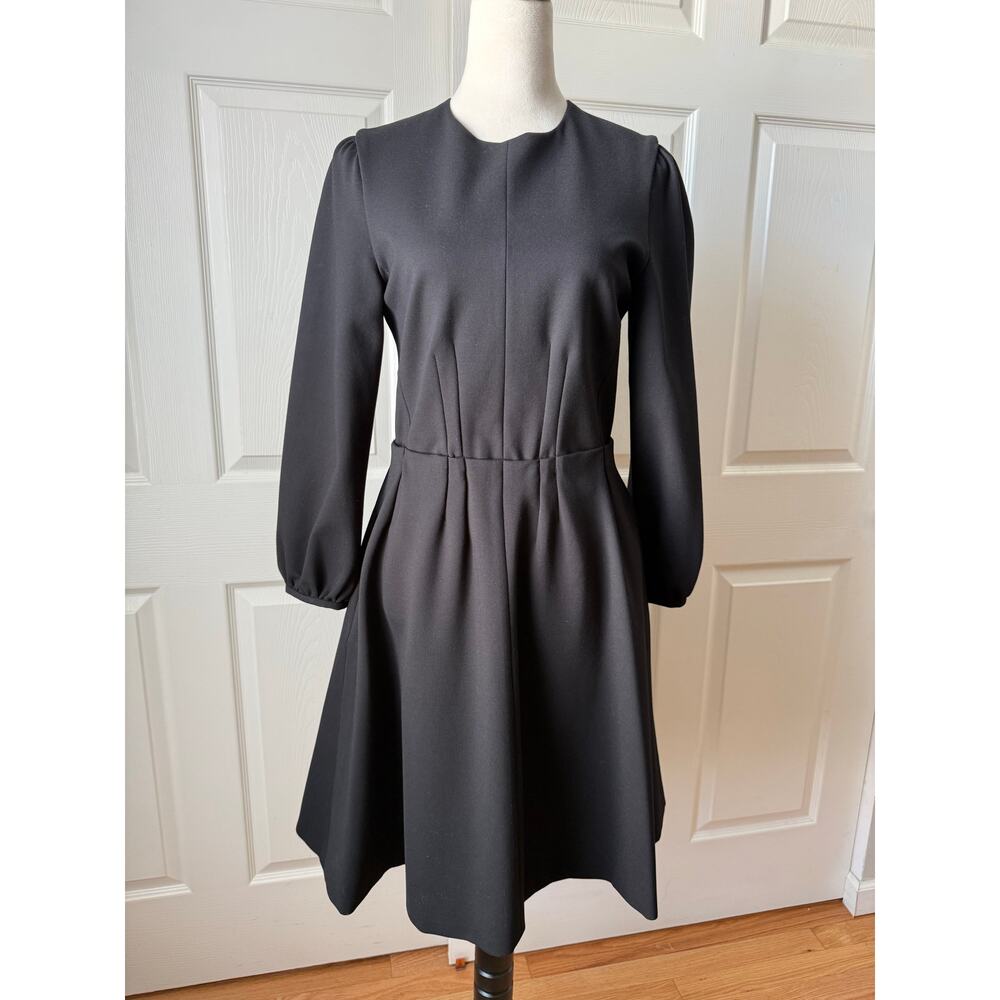Rochas Paris Structured Black Fit & Flare Dress Made in‎ Italy IT 44 | Designer